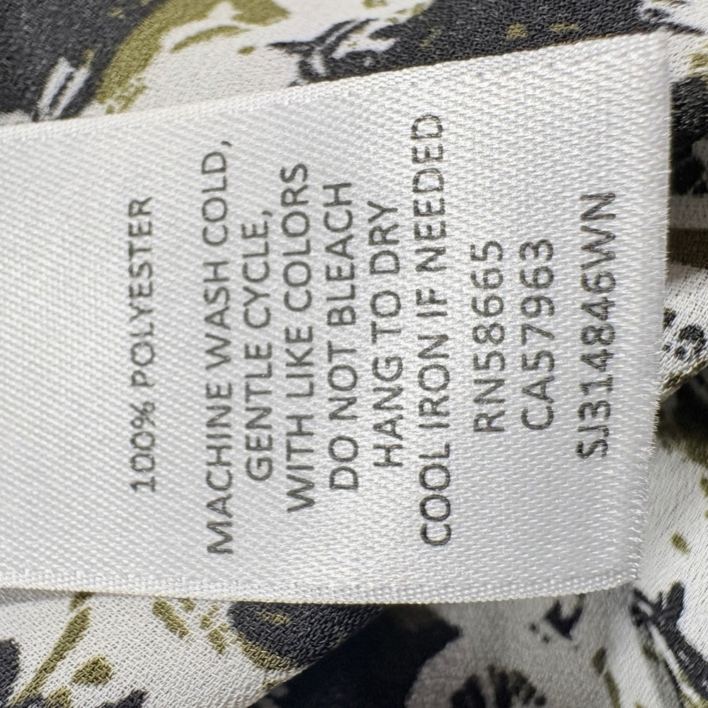 New Sejour Motorcycle Print High-Low Tunic 18W Top Black White Olive Long Sleeve - Picture 15 of 16